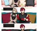 かっこよくお洒落なイラストを描きます メロい立ち絵イラストをお描きいたします！ イメージ4