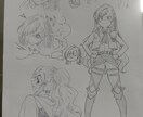 イラストオーダーメイド承ります 2次元、3次元のキャラクターのイラストや設定画をお求めの方へ イメージ9