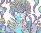 SNS用のバストアップイラストを描きます 『色』をテーマにした少年漫画風アイコン イメージ5