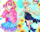 キラキラ色彩鮮やか可愛い愛されイラスト制作します 現役大手企業デザイナーがプロの一枚をお届けします イメージ7