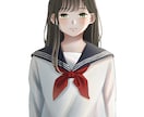 透明感のあるSNSアイコン、似顔絵制作します 全身イラスト最安値で描きます！ イメージ1