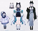 ゲーム業界7年/Live2D用イラスト制作します Vtuberデザイン～モデリングまで一括も可能！ イメージ2