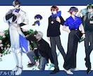 TRPG・ゲーム用立ち絵を制作いたします ケモ耳・羽等人外パーツ/複数人のポーズ合わせも可能です！ イメージ4