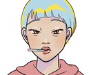 正面似顔絵アイコンお絵描きします なる早でご対応！ちょいマンガっぽい似顔絵アイコン！ イメージ3