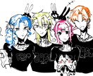 より安くクールなアイコンSNSイラストを作成します ドリームコア/Y2K/無地背景/等身大/ミニキャラ イメージ7