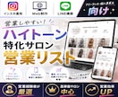 営業しやすいハイトーン専門サロンリストを売ります インスタ運用・Web制作・LINE構築向け厳選リスト① イメージ1