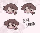 SD顔のみ描きます ピンク調のSD（デフォルメ）顔のみお描きいたします。 イメージ1