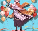 配信活動･記念日向け高級感あるイラストを制作します 世界観までデザインする、華やかイラスト。 イメージ5