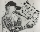 トライバル、レタリング、タトゥーデザインなどます 限定10名様価格3000円で鉛筆にて描きます。 イメージ8