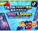 TikTokフォロワー増加を支援します 海外ユーザー中心のフォロワー増加100人[+1500円] イメージ1