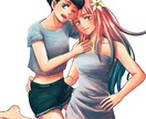 修正無料/イラストをご要望通りお描きします SNSアイコン・ヘッダー・表紙・挿絵・TRPGなどに！ イメージ1