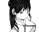 ひと味違う！可愛いモノクロイラスト描きます ミニキャラ、アイコン以外のイラスト可能です◎ご相談ください イメージ3