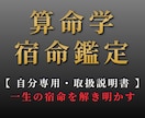 完全版｜算命学であなたの一生の「宿命」を鑑定します 人生に一度で良い鑑定で、『自分専用・取扱説明書』です。 イメージ1