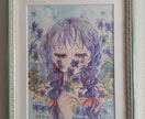 ハガキ大からA4サイズまでイラスト描きます 鮮やかな透明水彩絵の具で世界で一枚のアート作品を イメージ9