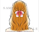 後ろ姿の女性のアイコンを描きます SNS、webなどに使えるシンプルなイラスト イメージ1