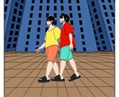 お好きなアングルでカッコかわいいイラストを描きます 通常料金内でお好きなアングルでイラストを描かせて頂きます！ イメージ3
