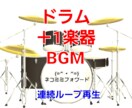ドラムパート＋2で【プロ作曲家】がBGMを作ります ドラム＋1楽器で表現し連続ループ再生する曲で配信をサポート！ イメージ1