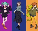 可愛い個性的な女の子のオリジナルイラスト描きます ビビットな背景にオリジナルの可愛い女の子を乗せて描きます。 イメージ2