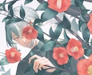 光が魅力的な一枚絵制作いたします 中性・青年・儚い綺麗な雰囲気が得意です イメージ4