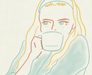 レトロっぽいおしゃれ線画イラストを制作ます 今っぽい少し雰囲気のあるイラスト提供できます！ イメージ2