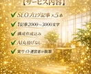 SEOブログ記事を5本まとめて作成します SEO設計から納品まで完全丸投げ対応 イメージ2