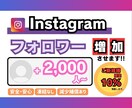 インスタグラム　フォロワー増やします 【+2000人〜】最安値！最高品質！減少補償あり！ イメージ1