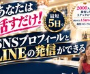 SNSプロフィール＋公式LINEの作成します 頭の中を一緒に整理して、迷わず発信ができるように！ イメージ1