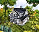 自主制作した画像が何点かあります 建物や車などを(写真風)や(手描き風)に表現しています。 イメージ4