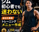 ジム初心者向けトレーニングメニュー作成します ｜月250回指導のプロが迷わないメニュー設計 イメージ1