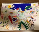 スクラッチアート、自分で想像したイラストを描きます 模写、スクラッチアート、自分で想像したイラストを描きます。 イメージ6