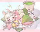 ゆるっとしたミニキャラ描きます 配信用やグッズ、アイコンなどお気軽にお使いください イメージ1