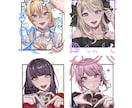 ご希望に合わせた、かわいいチェキ風夢絵を描きます 量産チェキ風イラスト。瞳・口などカスタマイズ可能。 イメージ7