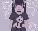 LINEやTwitterに使えるアイコンを描きます サブカル系のツインテール女子を描きました！ イメージ1