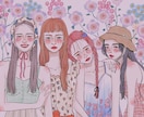 商用OK.ガーリーなカラーイラスト描きます アナログチックなレトロでオシャレなカラーイラストです。 イメージ2