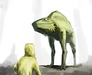 厚塗り風一枚絵・立ち絵描きます モンスターや人物の一枚絵を、厚塗りイラストでお届け。 イメージ1