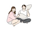 幸せな瞬間を線で残すイラストます 大切な人へのプレゼントにもおすすめです。 イメージ10