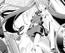 キャラクター全身【モノクロ】承ります シャープでメリハリのあるカラーバランスの白黒絵を制作 イメージ2