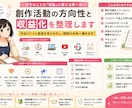 創作活動の方向性と収益化を整理します 作品づくりと発信を見える化します イメージ1
