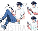 存在感のあるお洒落なキャラクターイラストを描きます ファッション・SNS・若者向けキャラクターイラスト イメージ4