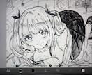 デジタルのダークなモノクロイラストを作成します 可愛いイラストからダークな雰囲気まで幅広く描けます！ イメージ2