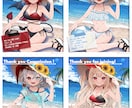 夏先取り！水着量産イラストお描きします 商用利用OK◎1枚絵と透過画像どちらも納品します！ イメージ8