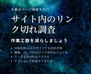 サイト内のリンク切れを調査します 5000ページ以上の大規模サイトも対応可能！ イメージ1