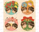 華やかなペア似顔絵お描きします 恋人、相方へのプレゼント用に最適♪ イメージ2