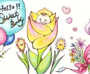ほっこりあたたかなイラストをお描きします アイコンや挿絵、贈り物にもいかかでしょうか♪ イメージ2