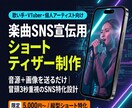 楽曲SNS告知用のショートティザー動画作ります 冒頭3秒重視のSNS告知用縦型ショート イメージ1