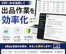eBay出品作業を効率化・時短化します CSV・ChatGPT対応｜初心者歓迎・画面共有OK イメージ1
