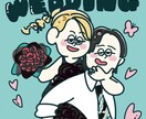 ウェルカムボードを描きます お写真を参考に似顔絵を用いたウェルカムボードをお描きします イメージ4