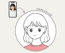 女性向けのシンプル線画アイコンイラスト作成します 写真を送るだけ！お任せで簡単に可愛いアイコンが作れます イメージ5