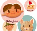 SNS・ブログに絵本風挿し絵・アイコンを作ります 写真から制作（なくても要相談）ご自身以外にペット・愛蔵品でも イメージ1