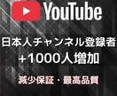 日本人のチャンネル登録者1000人増やします YouTube日本国内★収益化実績多数★BOT一切なし✨ イメージ6